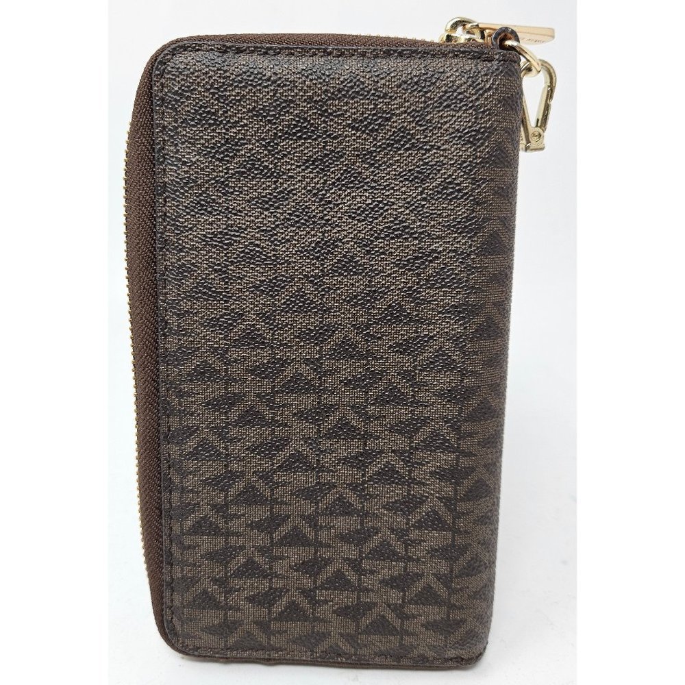 Michael Kors MK Signature Large Flat Multi-Function Phone Case Wallet Wristlet - Picture 2 of 6